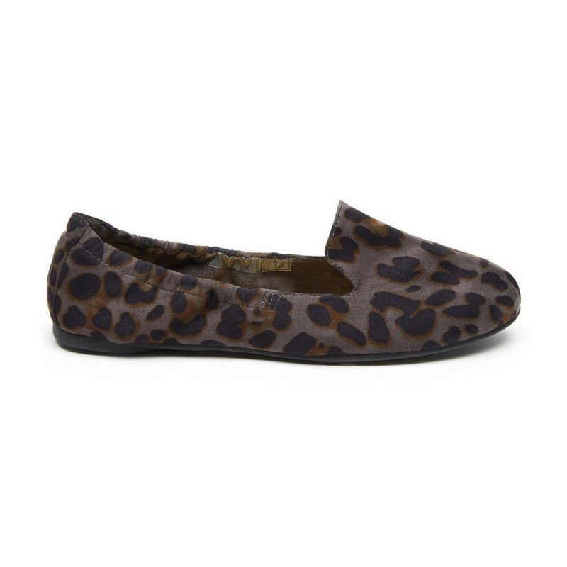 Carnaby - Grey Leopard Print Foldable Shoes Cocorose London