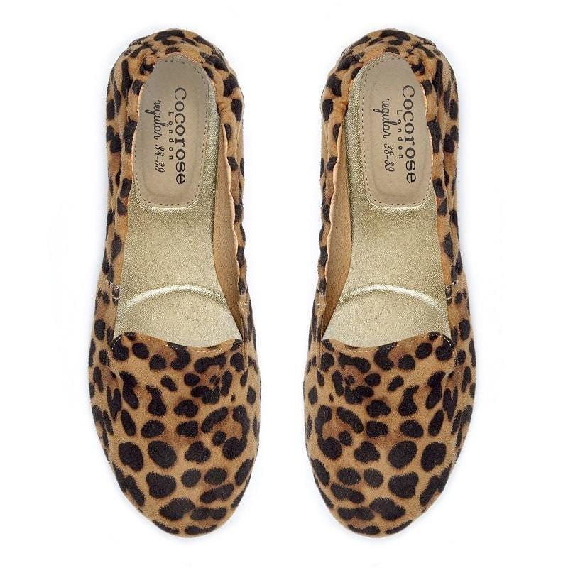 Carnaby - Leopard Print Foldable Shoes Cocorose London