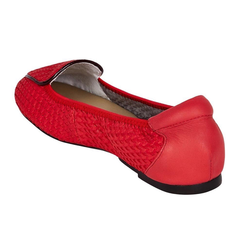 Clapham - Coral Woven Leather Loafers Cocorose London