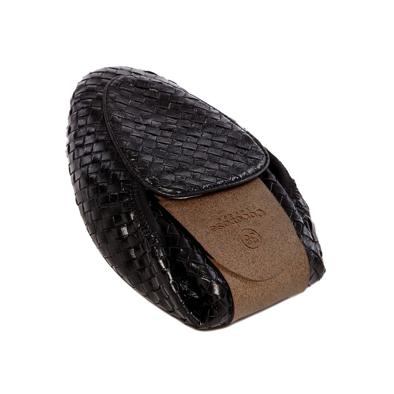 Clapham - Black Woven Leather Loafers Cocorose London