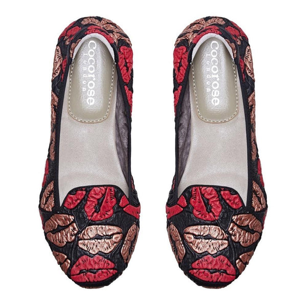 Farringdon - Kissing Lips Leather Loafers Cocorose London