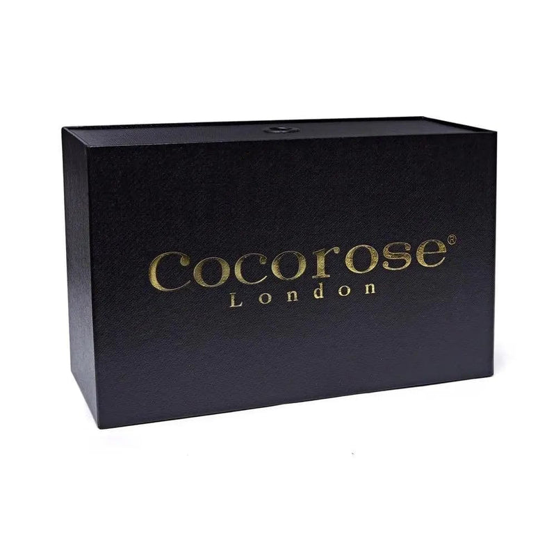 Cocorose London unique packaging. Black draw show box for luxury sneakers