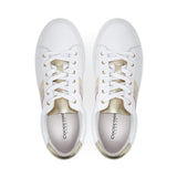 Hoxton - Stripes Pink & Gold Leather Trainers Cocorose London