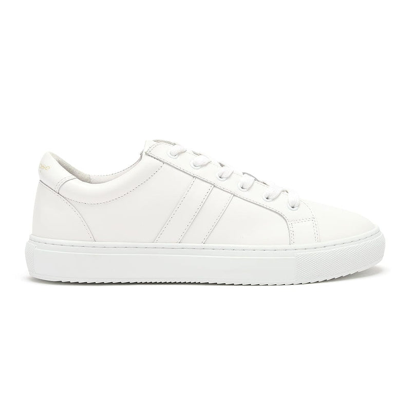 Hoxton White Leather Trainers by Cocorose London