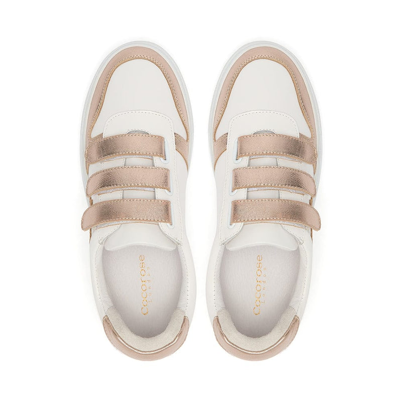 Hoxton - Velcro Rose Gold Trainers Cocorose London
