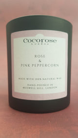 Rose & Pink Peppercorn Natural Wax Candle Cocorose London