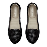 Clapham - Black Woven Leather Loafers Cocorose London