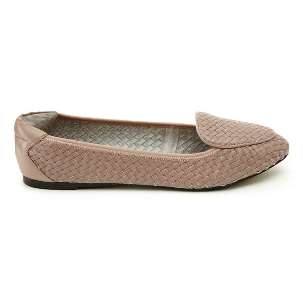 Clapham - Dusky Pink Woven Leather Loafers Cocorose London