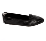 Clapham - Black Woven Leather Loafers Cocorose London