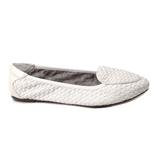 Clapham - White Woven Leather Loafers Cocorose London